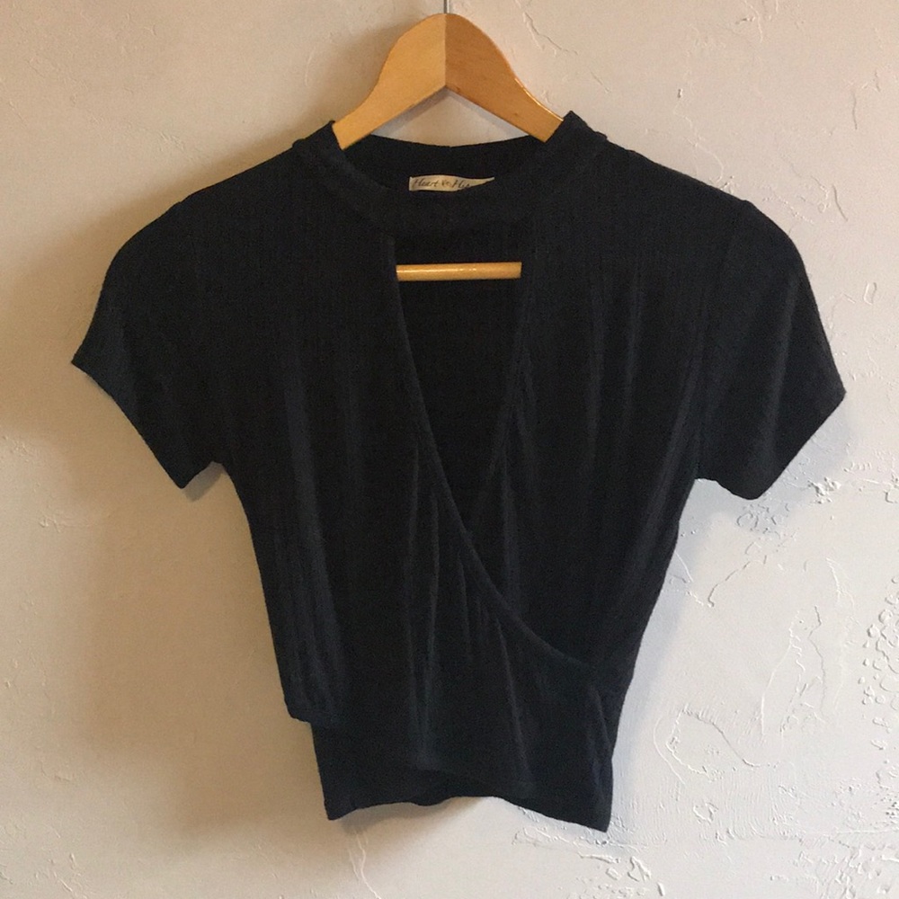 Black Keyhole Crop Top